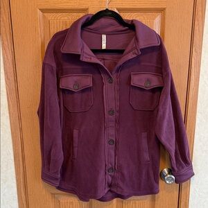 Zenana Outfitters Deep Purple Schacket